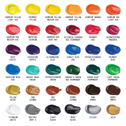 Acrylverf Basics Set 36x22 ml in de groep Kunstenaarsmateriaal / Kunstenaarsverf / Acrylverf bij Voorcrea (137848)