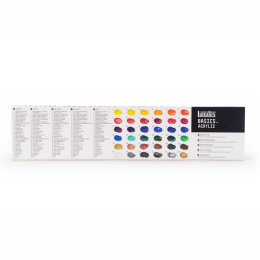 Acrylverf Basics Set 36x22 ml in de groep Kunstenaarsmateriaal / Kunstenaarsverf / Acrylverf bij Voorcrea (137848)