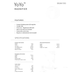 YoYo Magnifier Sky Blue in de groep Creëren & Hobby / Hobbytoebehoren / Verlichting bij Voorcrea (137929)