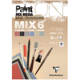 Paint'ON Mixed Media Mix6 A4 in de groep Papier & Blokken / Tekenblokken / Mixed media-blokken bij Voorcrea (137964)