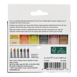 Professional Aquarelverf Tube 5 ml Rich Earth 6-set in de groep Kunstenaarsmateriaal / Kunstenaarsverf / Aquarelverf / Aquarelverf in tube bij Voorcrea (138002)