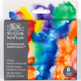 Professional Aquarelverf Tube 5 ml Winsor 6-set in de groep Kunstenaarsmateriaal / Kunstenaarsverf / Aquarelverf / Aquarelverf in tube bij Voorcrea (138003)
