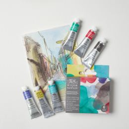 Professional Aquarelverf Tube 5 ml Urban 6-set in de groep Kunstenaarsmateriaal / Kunstenaarsverf / Aquarelverf / Aquarelverf in tube bij Voorcrea (138005)