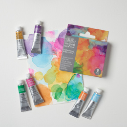 Professional Aquarelverf Tube 5 ml Vibrant 6-set in de groep Kunstenaarsmateriaal / Kunstenaarsverf / Aquarelverf / Aquarelverf in tube bij Voorcrea (138007)