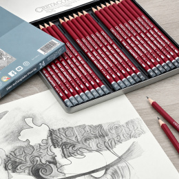 Cleos Fine Art Graphite 24-delige set in de groep Kunstenaarsmateriaal / Krijt en potloden / Grafiet en potloden bij Voorcrea (138023)