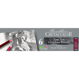 Cleos Fine Art Graphite 6-delige set in de groep Pennen / Kunstenaarspotloden en -stiften / Schetspotloden bij Voorcrea (138024)
