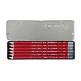 Cleos Fine Art Graphite 6-delige set in de groep Pennen / Kunstenaarspotloden en -stiften / Schetspotloden bij Voorcrea (138024)