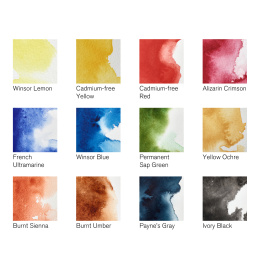 Professional Aquarelverf 1/2 napje Field Box 12-set in de groep Kunstenaarsmateriaal / Kunstenaarsverf / Aquarelverf / Aquarelverf in napje bij Voorcrea (138038)