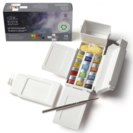 Professional Aquarelverf 1/2 napje Field Box 12-set in de groep Kunstenaarsmateriaal / Kunstenaarsverf / Aquarelverf / Aquarelverf in napje bij Voorcrea (138038)