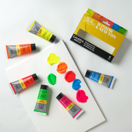 Galeria Acrylverf 6x20ml Fluo set in de groep Kunstenaarsmateriaal / Kunstenaarsverf / Acrylverf bij Voorcrea (138042)
