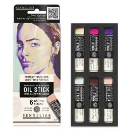 Oil Stick Mini 6-set Light tones Portrait in de groep Kunstenaarsmateriaal / Krijt en potloden / Oliekrijt bij Voorcrea (138057)