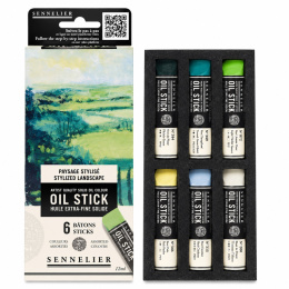 Oil Stick Mini 6-set Stylish landscape in de groep Kunstenaarsmateriaal / Krijt en potloden / Oliekrijt bij Voorcrea (138061)