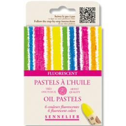 Oliepastel Fluorescent colors 5ml 6-set in de groep Kunstenaarsmateriaal / Kunstenaarsverf / Pastel / Oliepastels bij Voorcrea (138063)