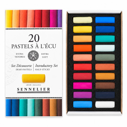 Zachtpastel 1/2 à l'écu 20-delige set in de groep Kunstenaarsmateriaal / Krijt en potloden / Pastelkrijt bij Voorcrea (138071)