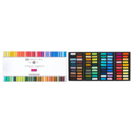 Zachtpastel 1/2 à l'écu 80-delige set in de groep Kunstenaarsmateriaal / Krijt en potloden / Pastelkrijt bij Voorcrea (138072)