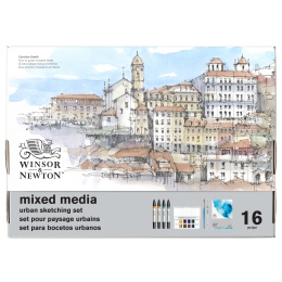Mixed Media Urban Sketching Set 16-delig in de groep Pennen / Kunstenaarspotloden en -stiften / Illustratiemarkers bij Voorcrea (138079)