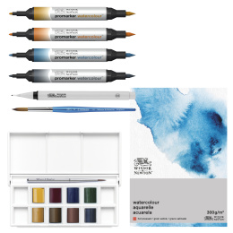 Mixed Media Urban Sketching Set 16-delig in de groep Pennen / Kunstenaarspotloden en -stiften / Illustratiemarkers bij Voorcrea (138079)