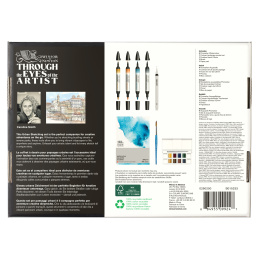 Mixed Media Urban Sketching Set 16-delig in de groep Pennen / Kunstenaarspotloden en -stiften / Illustratiemarkers bij Voorcrea (138079)
