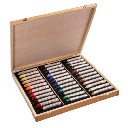Oil Stick Houten kist 36-set in de groep Kunstenaarsmateriaal / Krijt en potloden / Oliekrijt bij Voorcrea (138095)