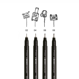 Fineliner MONO Drawing Fine 4-delige set in de groep Pennen / Schrijven / Fineliners bij Voorcrea (138132)