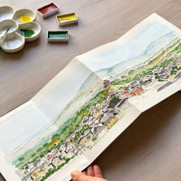 Orinote Watercolor Book Navy in de groep Papier & Blokken / Tekenblokken / Aquarelblokken bij Voorcrea (138157)