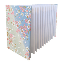 Notebook Goshuincho Blue Flower in de groep Papier & Blokken / Tekenblokken / Schetsboeken bij Voorcrea (138160)
