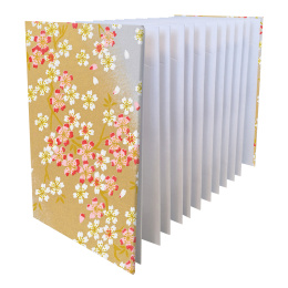 Notebook Goshuincho Gold Flower in de groep Papier & Blokken / Tekenblokken / Schetsboeken bij Voorcrea (138161)