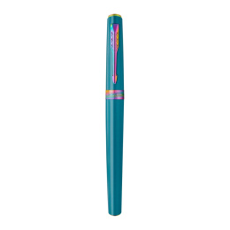 Meridian Teal/Rainbow Vulpen  in de groep Pennen / Fine Writing / Luxe pennen bij Voorcrea (138327_r)