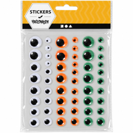 Wiebeloogjes Halloween 54 stuks in de groep Kids / Leuk en leerzaam / Knutselmateriaal voor kinderen / Decoraties en Accessoires bij Voorcrea (138367)