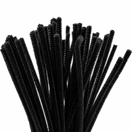 Chenille 30 cm 25-pack Zwart in de groep Creëren & Hobby / Creëren / Chenille bij Voorcrea (138371)