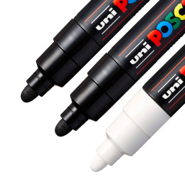 PC-7M Black/White 3-set in de groep Pennen / Kunstenaarspotloden en -stiften / Illustratiemarkers bij Voorcrea (poscaPC7M_set)