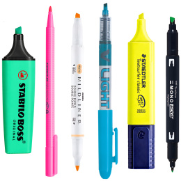 Sample kit Neon highlighters in de groep Pennen / Labelen en kantoor / Markeerstiften bij Voorcrea (sample04_set)